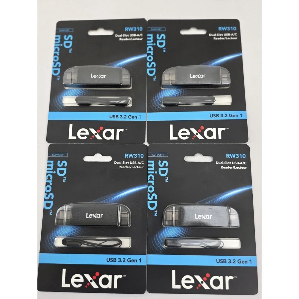 Lexar Dual Slot SD microSD Card Reader USB-A USB-C New